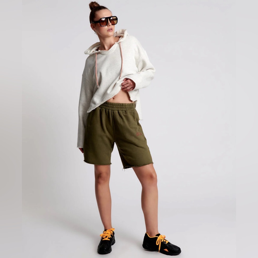 One Teaspoon O.T.S. High Waist Kick Shorts - Khaki